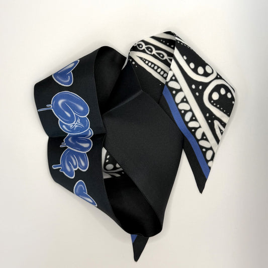 'Cobalt Love' Silk Twill