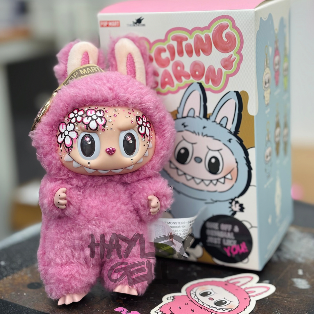 'Petalhead' - custom art Labubu