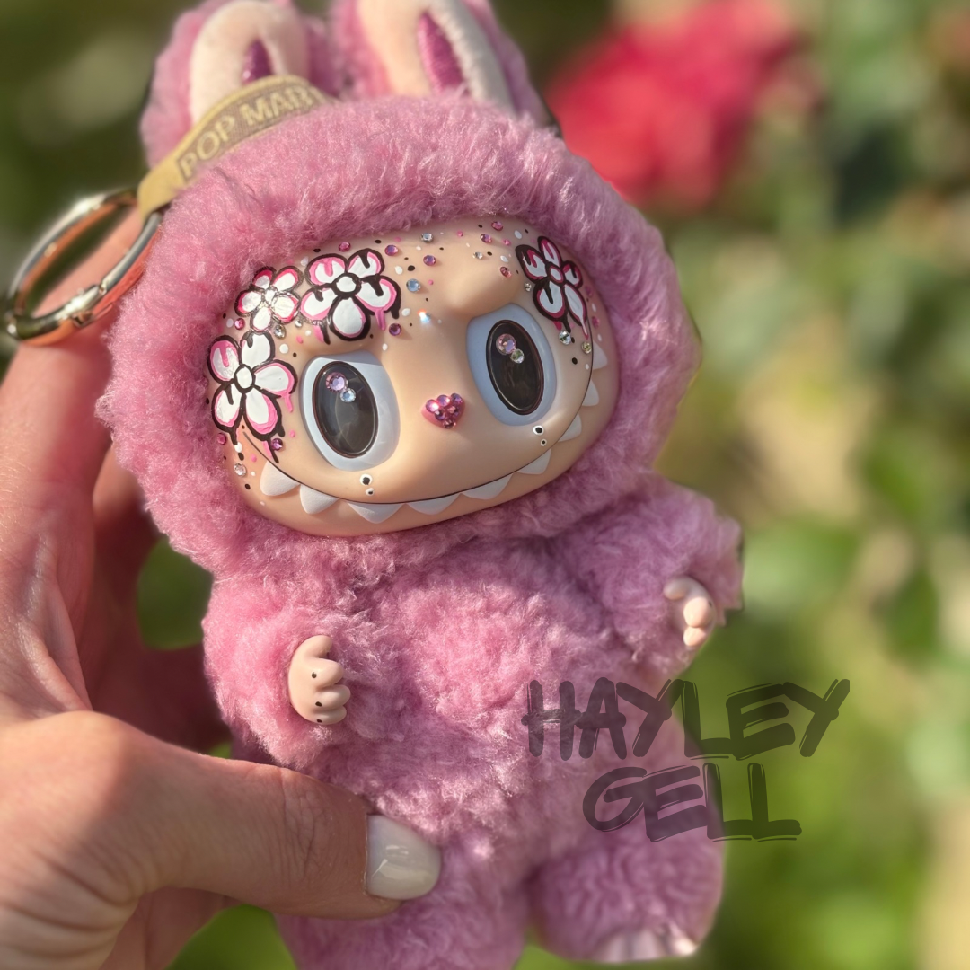 'Petalhead' - custom art Labubu