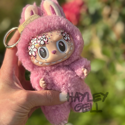 'Petalhead' - custom art Labubu