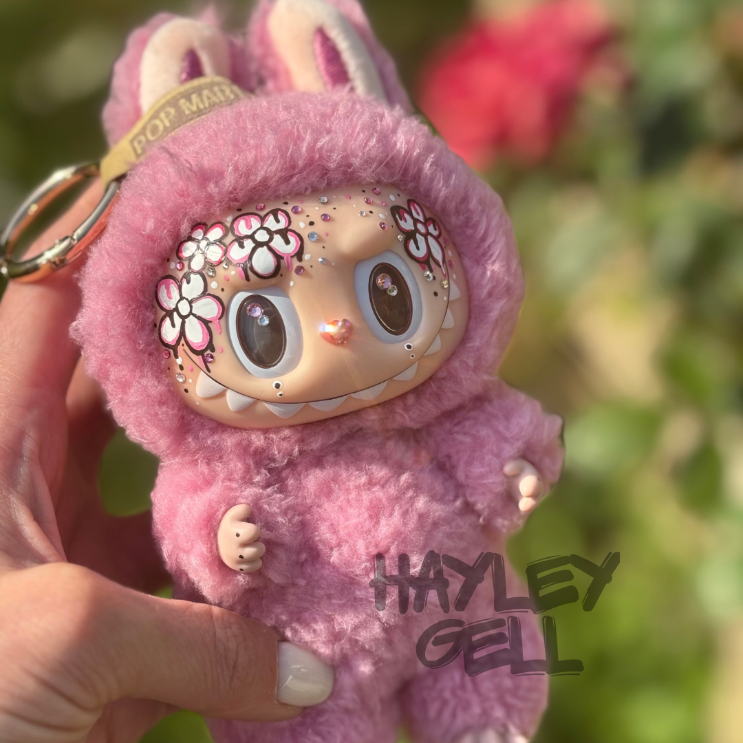 'Petalhead' - custom art Labubu