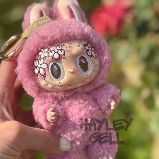 'Petalhead' - custom art Labubu